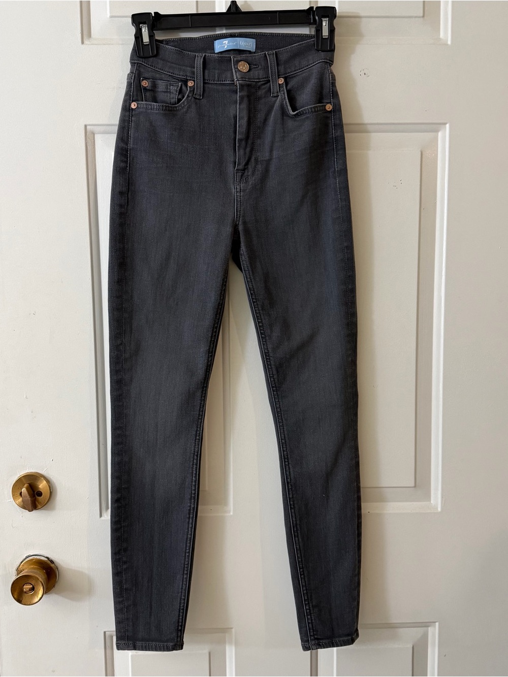 7 For All Mankind The Ankle Super Skinny B (Air) Jeans Women 25 Smoke grey